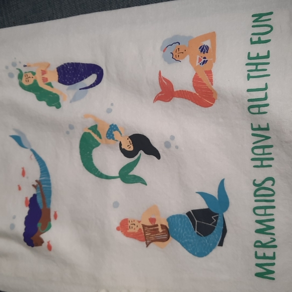 Mermaid Kitchen Dish Towel Matching Coffee Mug Gift Set Cotton Ceramic - Picture 3 of 5